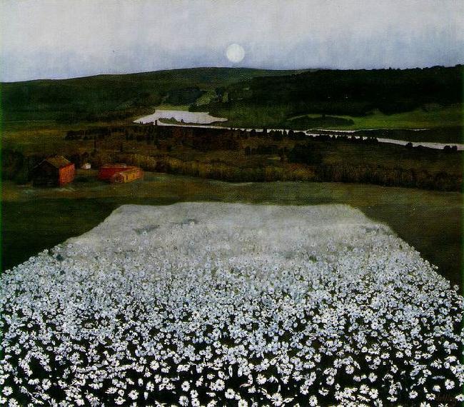 Harald Sohlberg Blomstereng nordpa oil painting image
